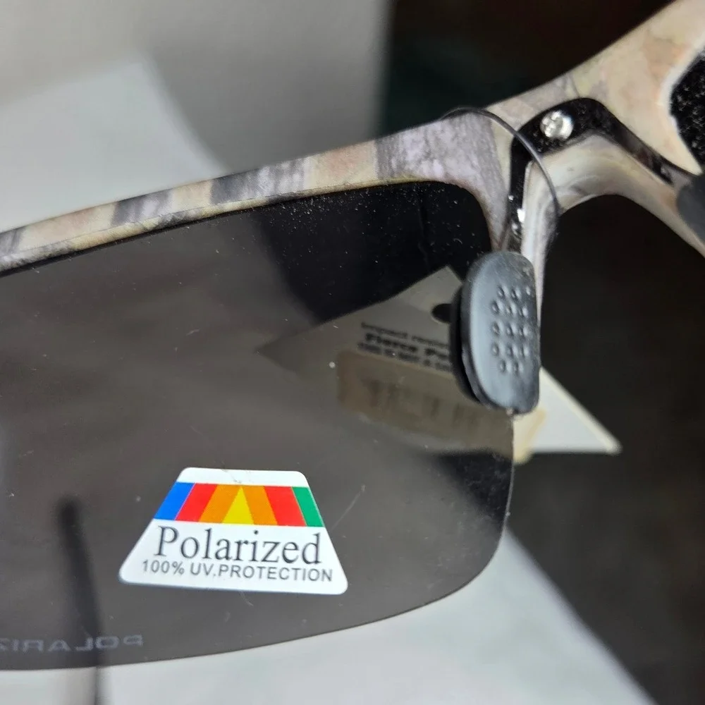 Fierce Polarized Camo Sunglasses Blu Mirrored Lens 100% UV Protection Mens Sport